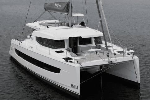 Bali 4.4 catamaran seen from above