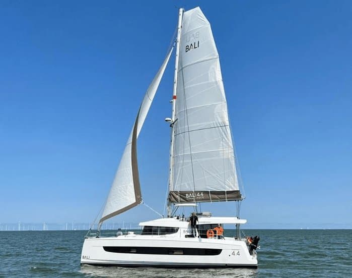 Catamaran “Princess Vera” under sail